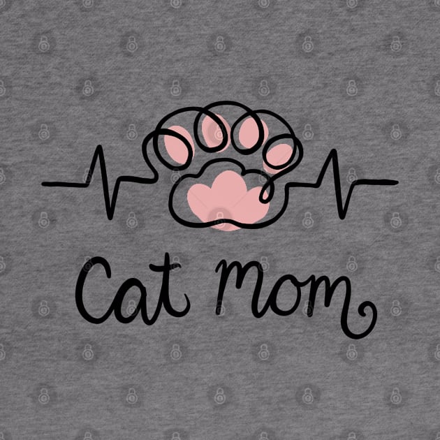 Cat mom paw heartbeat by Chigurena